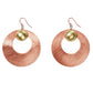 PETAL Round Disc Mixed Metal Metal Dangle Earrings