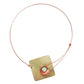 GEOMETRIC STUDIES | DAWN Small Angular Metal Necklace with Guatemalan Jade