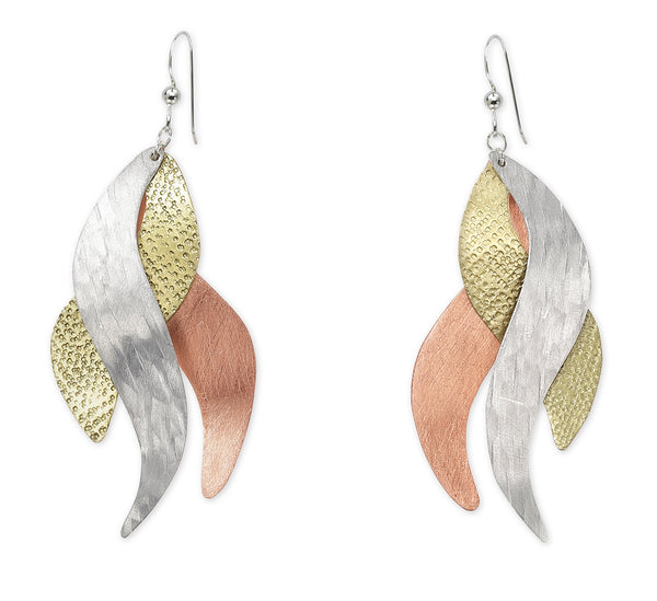 SAND - Our most popular earring! 3 piece ocean themed Modern Dangle Earring from the WATER Collection
