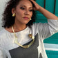 REFLECT 2 Expressive Angular Gold-Tone Necklace from the FIGURE Collection