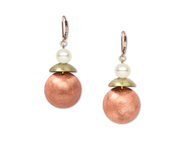 POND Playful Go-To Mixed Metal Dangle Earrings with Metal and Accent Bead Options from the SCULPTURAL Collection