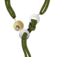 RAIN Dramatic Four Strand Czech Glass Hand-Sewn Lariat Necklace in Turquoise or Olive with Mixed Metals from the BEADED Collection