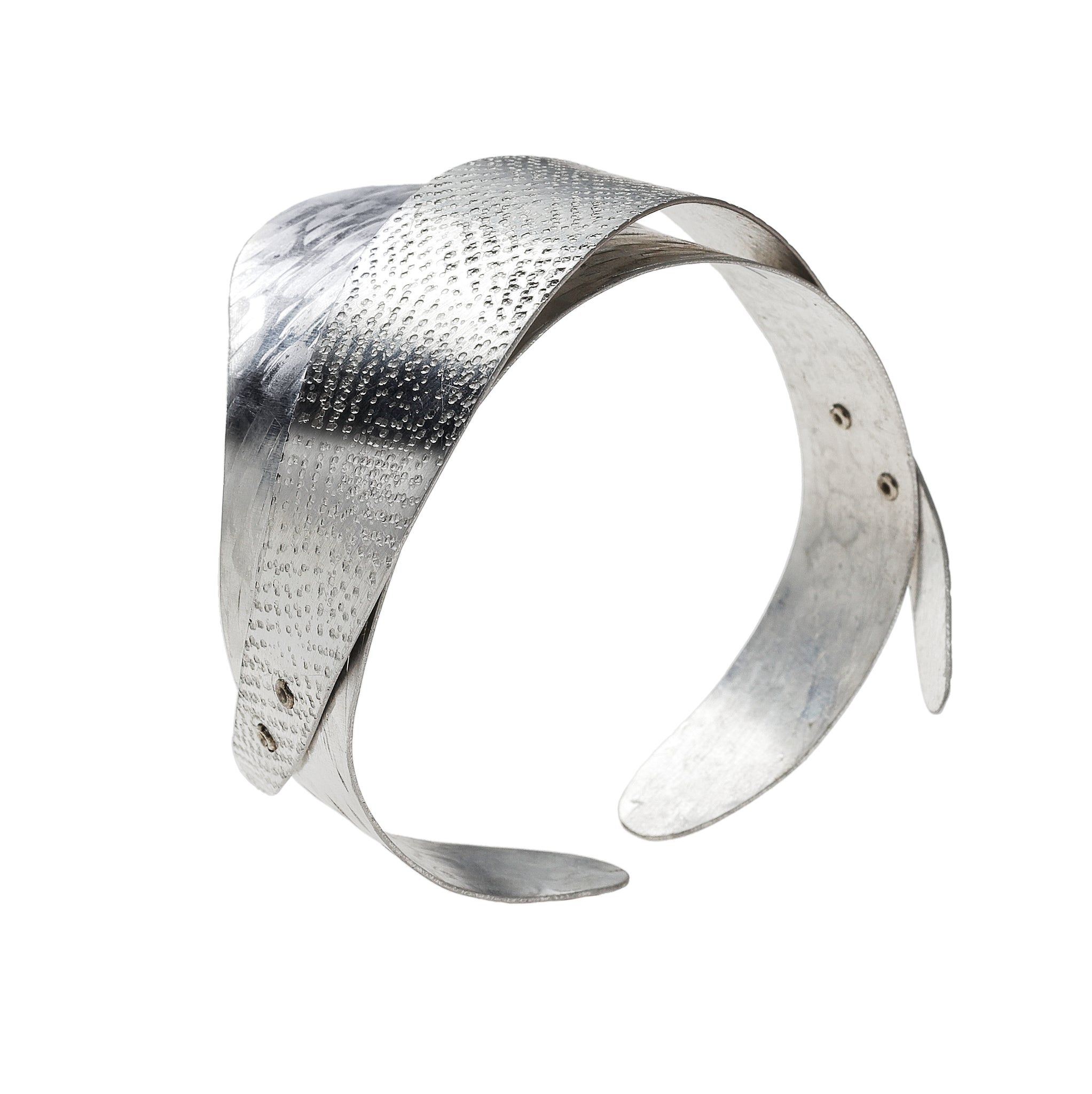 SWELL - Ocean Wave Inspired Multidimentional Aluminum Cuff with metal options from the WATER Collection