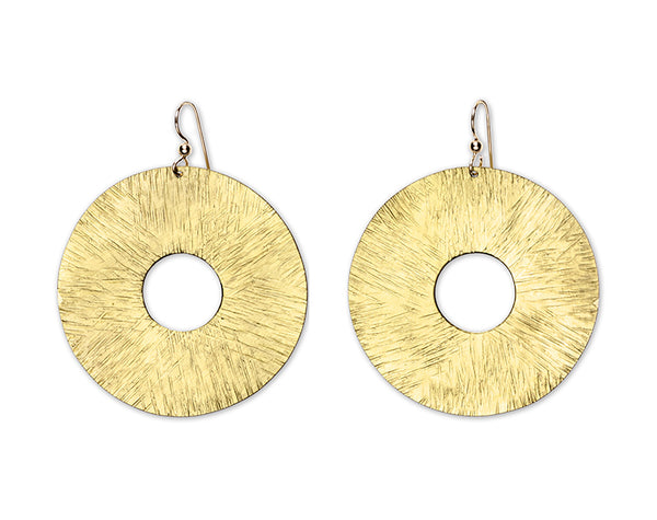 BURST LARGE Dramatic Disc Earrings explode with style from the SCULPTURAL Collection