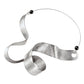 VIBE 1 Wearable Sculpture Sound Wave Necklace from the SOUND Collection with Simulated Pearls