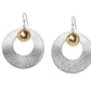 PETAL Round Disc Mixed Metal Metal Dangle Earrings