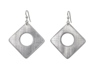 MOSS Simple Angular Metal Dangle Earrings from the SCULPTURAL Collection