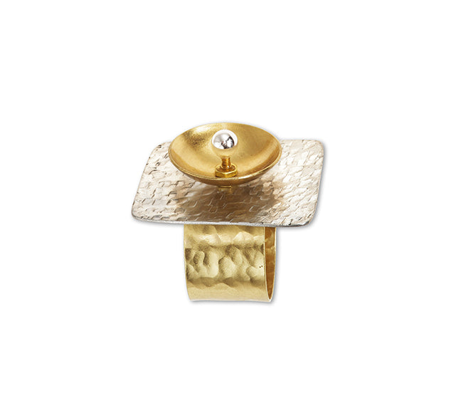 DANCE Square flat Ring-Adjustable, Accent Bead Options