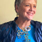 RIVER Centerpiece Focal Statement Necklace from the SCULPTURAL Collection with Simulated Pearl and Jade options
